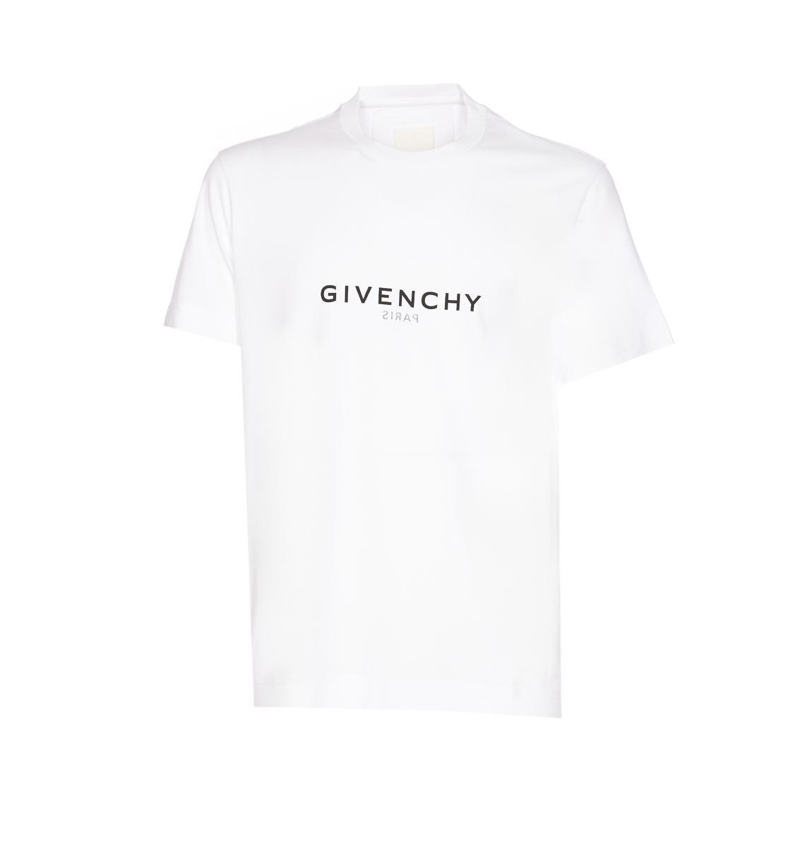 Tシャツ・カットソー GIVENCHY Givenchy T-shirts and Polos White (BM71MG 3YPX100) White cotton GIVENCHY Reverse T-shirt – Daniello.com