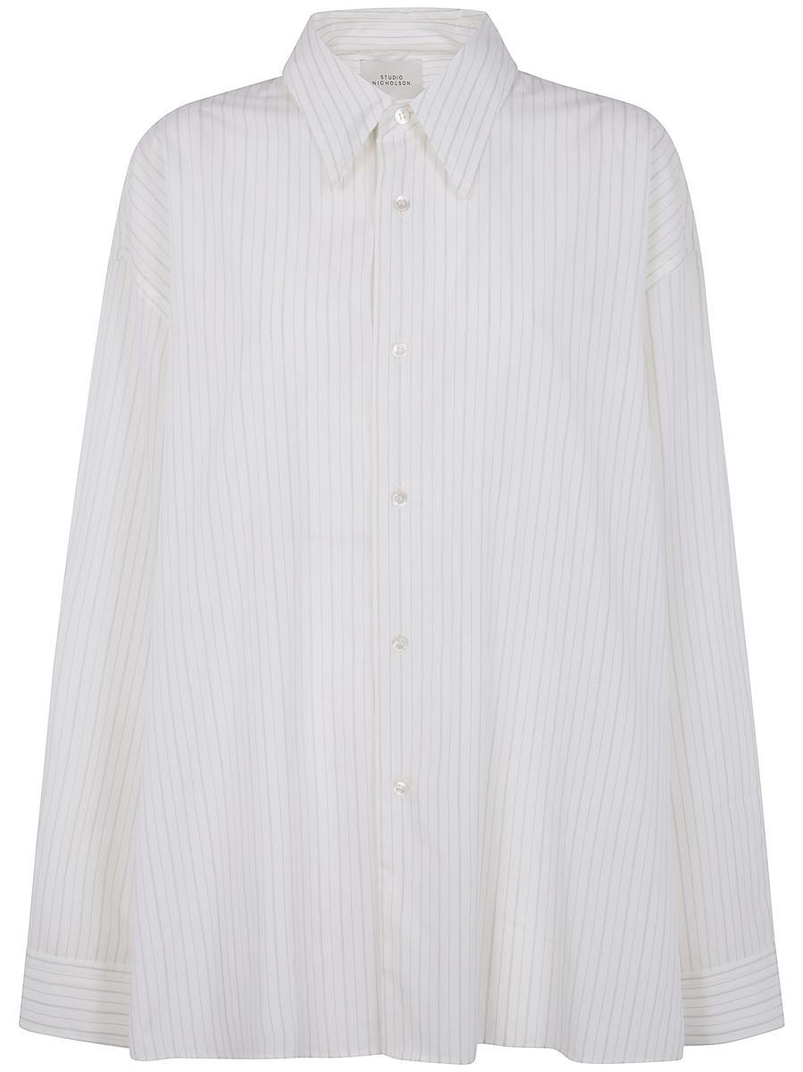 Tシャツ・カットソー STUDIO NICHOLSON OVERSIZED FRENCH PLACKET SHIRT STUDIO NICHOLSON | Oversized French Placket Shirt | Antonioli.eu