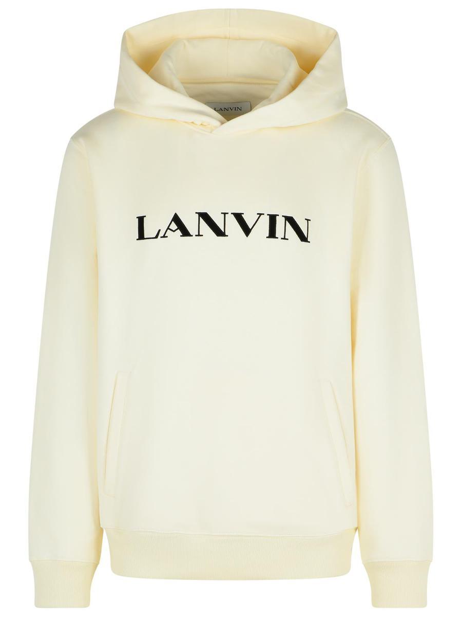 パーカー・フーディ Lanvin Sweatshirt With Logo Lanvin logo-embroidered Cotton Hoodie | Black | FARFETCH
