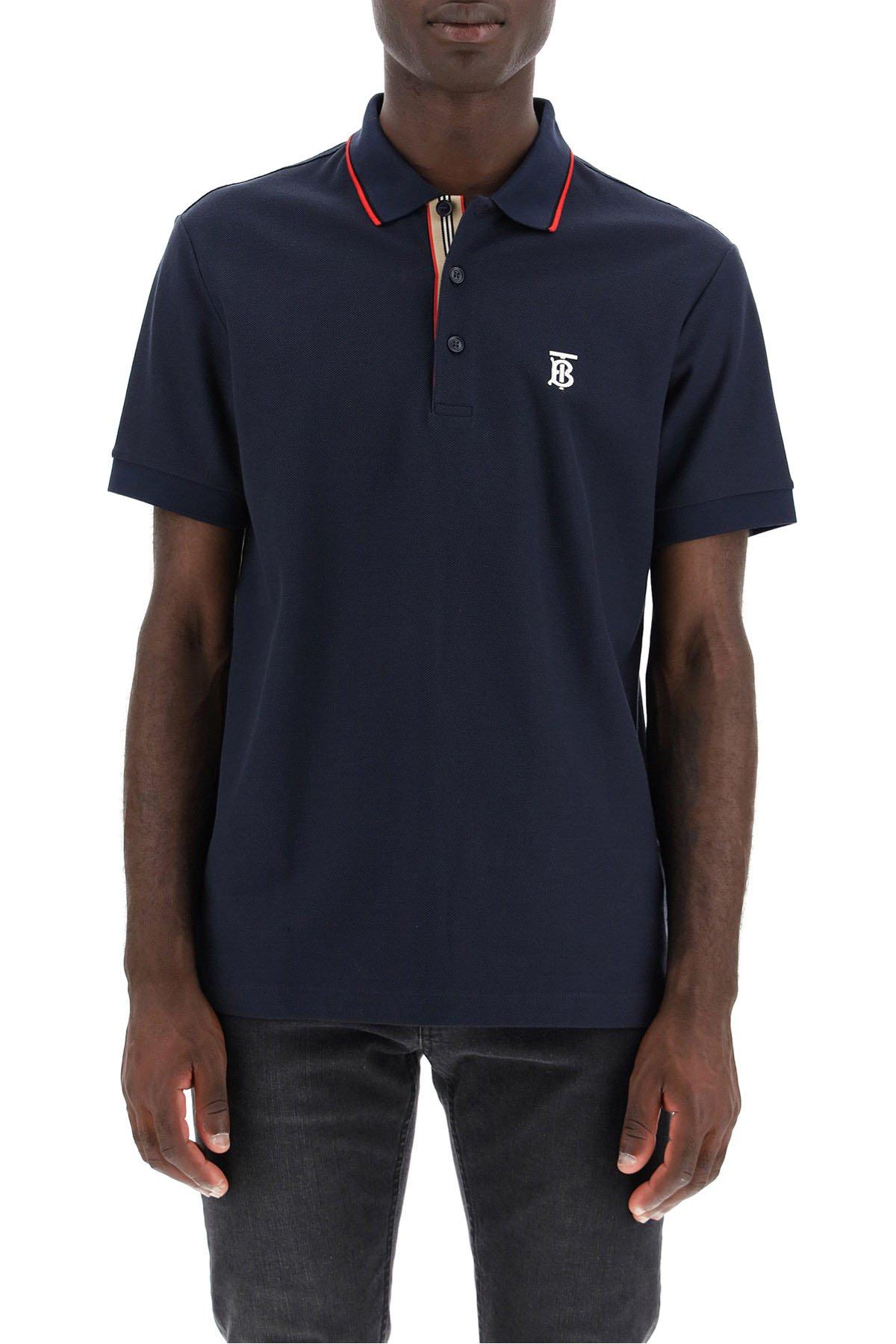 Burberry Icon Stripe Pique Polo in Navy (Blue) for Men - Save 63% | Lyst