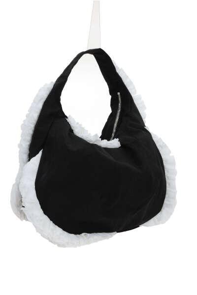 Molly Goddard Izzy shirred-effect tote bag - Black