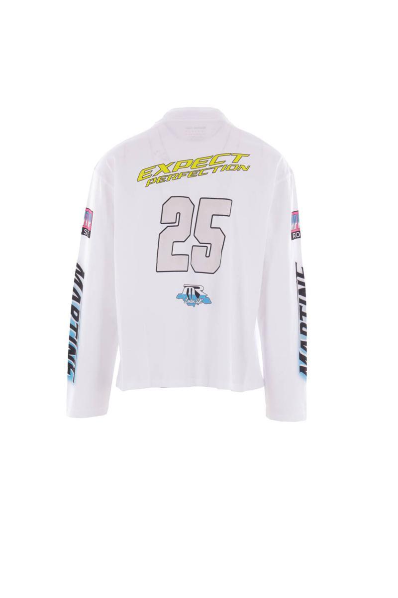 トップス Martine Rose long sleeve shirts Martine Rose Funnel Neck Long Sleeve White | SOMEWHERE®