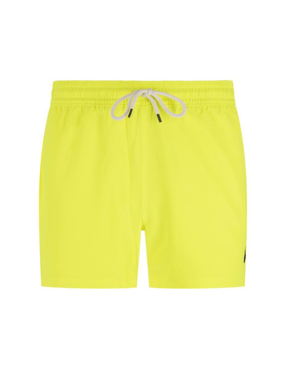 Ralph Lauren Fluo Yellow Swim Shorts With Embroidered Pony for Men | Lyst