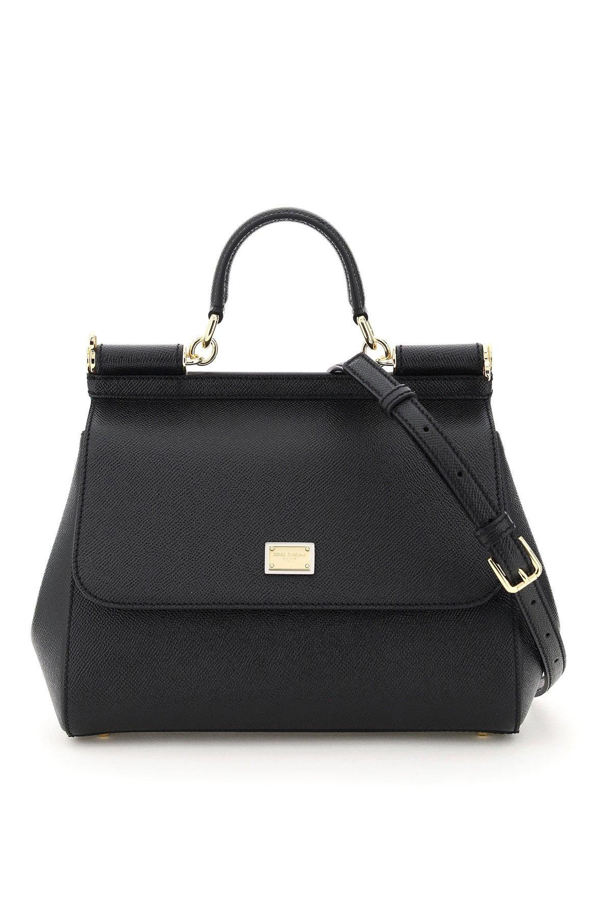 Dolce & Gabbana Medium Sicily Bag in Black