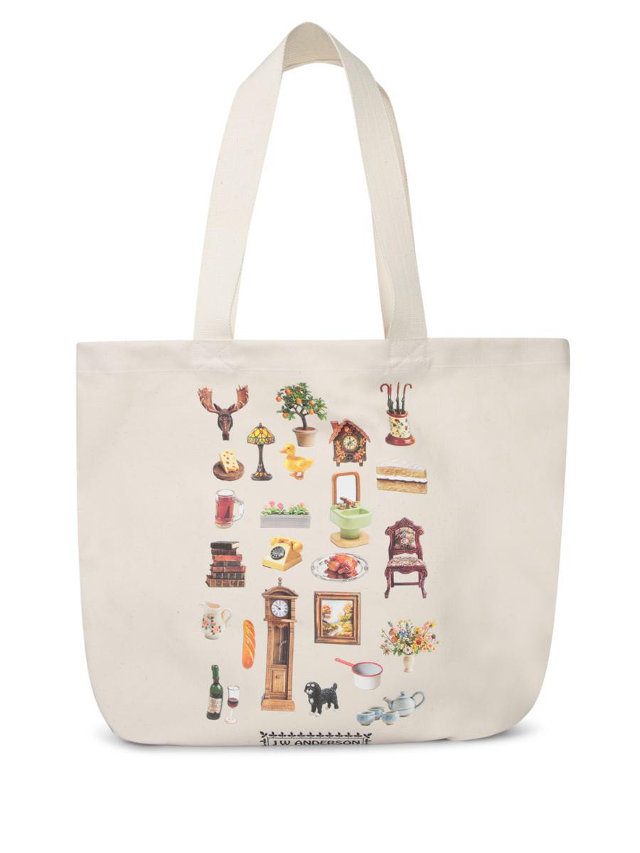 ★J W ANDERSON★ Printed canvas tote bag emerald HB0498FA040 MUSINSA | J.W.ANDERSON Printed Canvas Tote Bag - Emerald