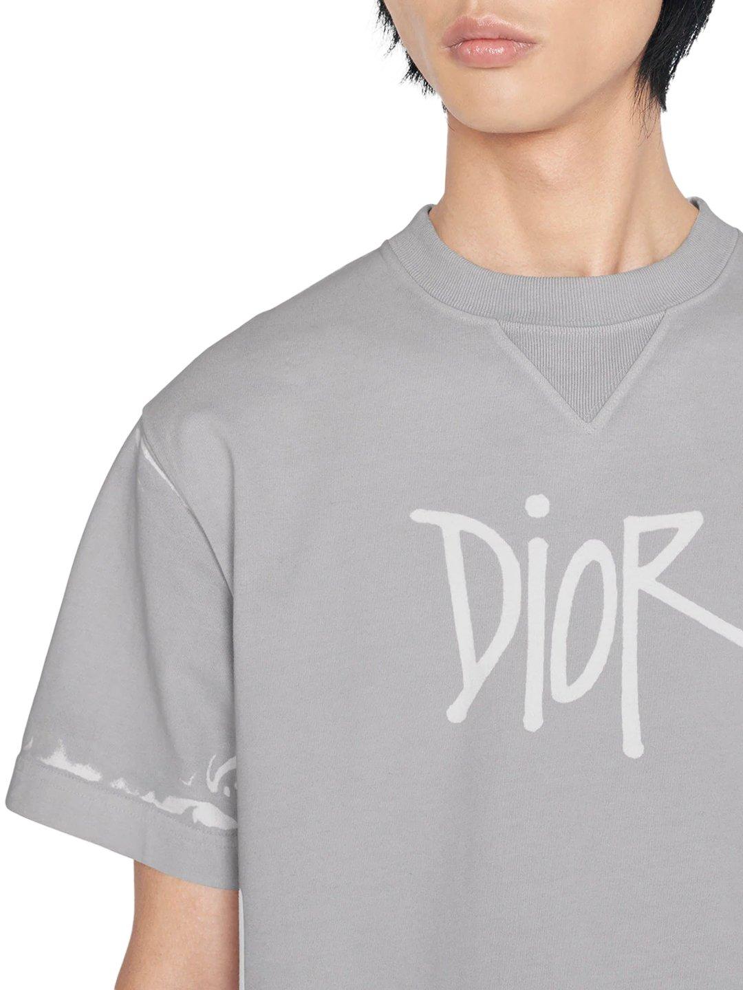 Dior T shirt Dior And Shawn in Grey for Men Lyst Canada