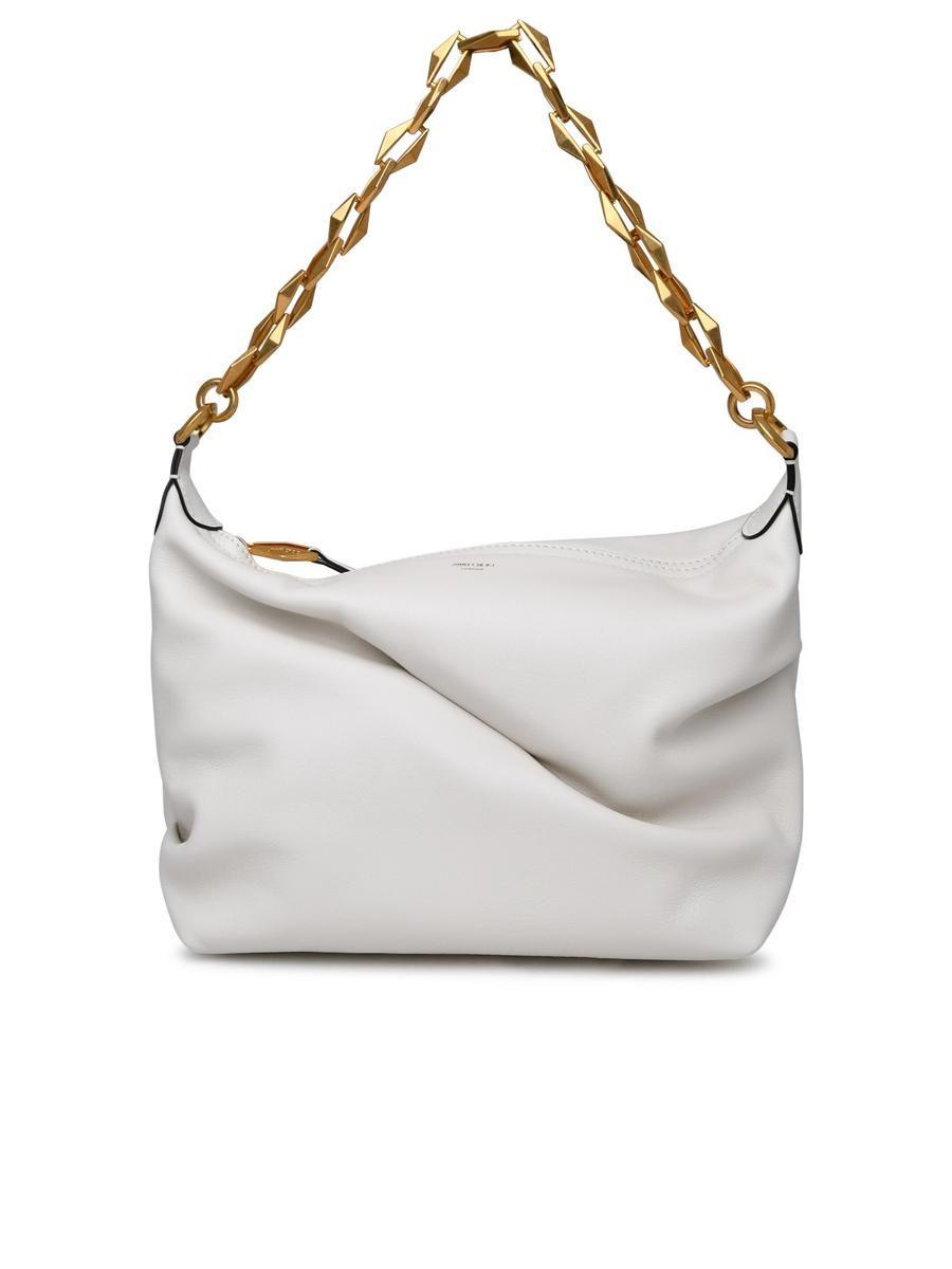 Jimmy Choo Borsa Diamond In Pelle Bianca in White | Lyst