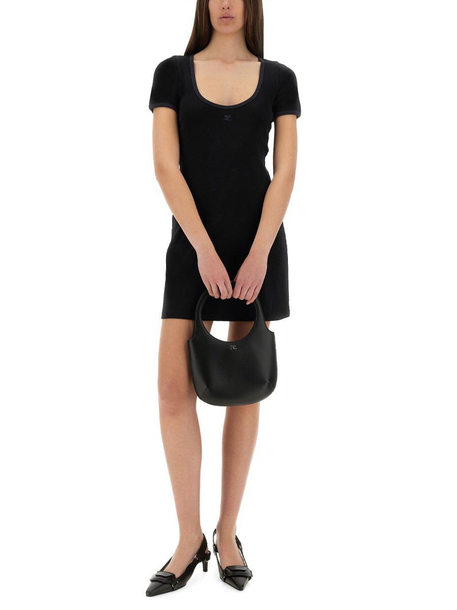 ワンピース COURREGES HOLISTIC CONTRAST MINI DRESS Blue Holistic Contrast Minidress by Courrèges on Sale