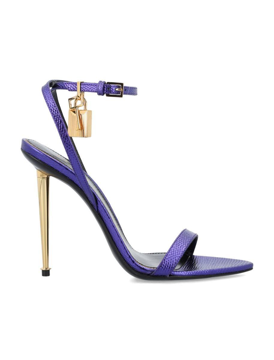 Tom Ford Padlock Pointy Naked Sandals In Blue Lyst