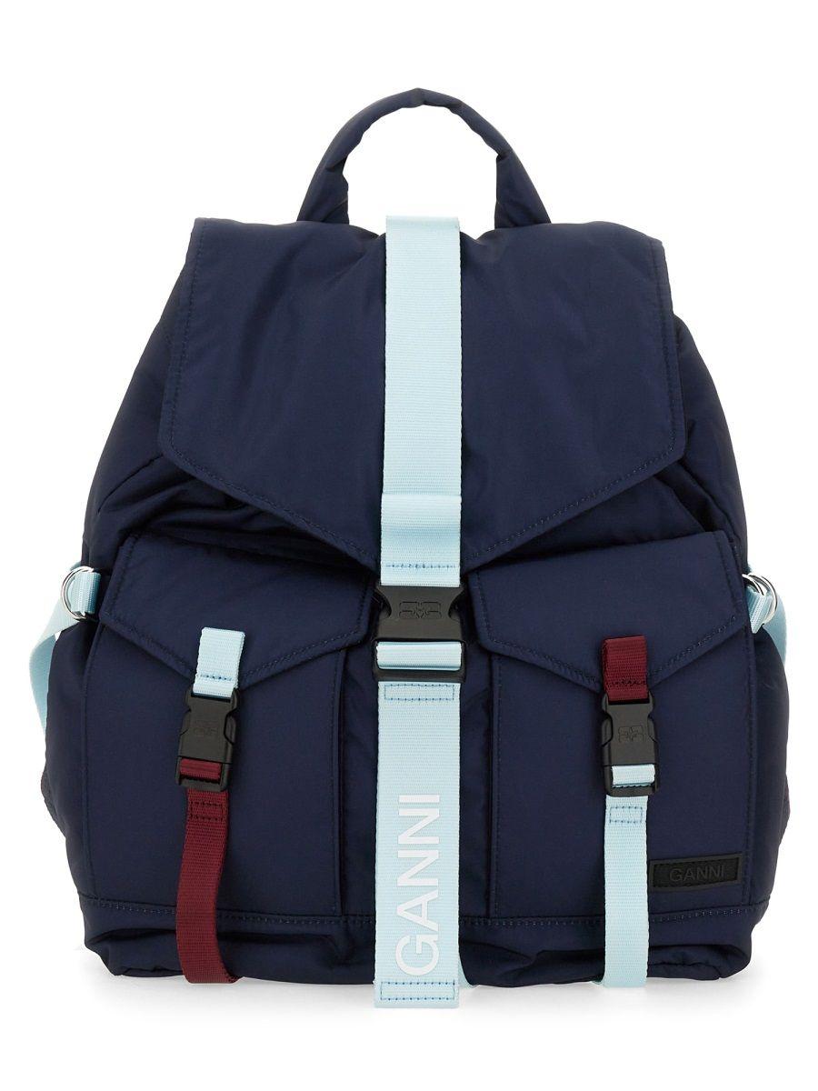 Ganni Tech Backpack in Blue | Lyst