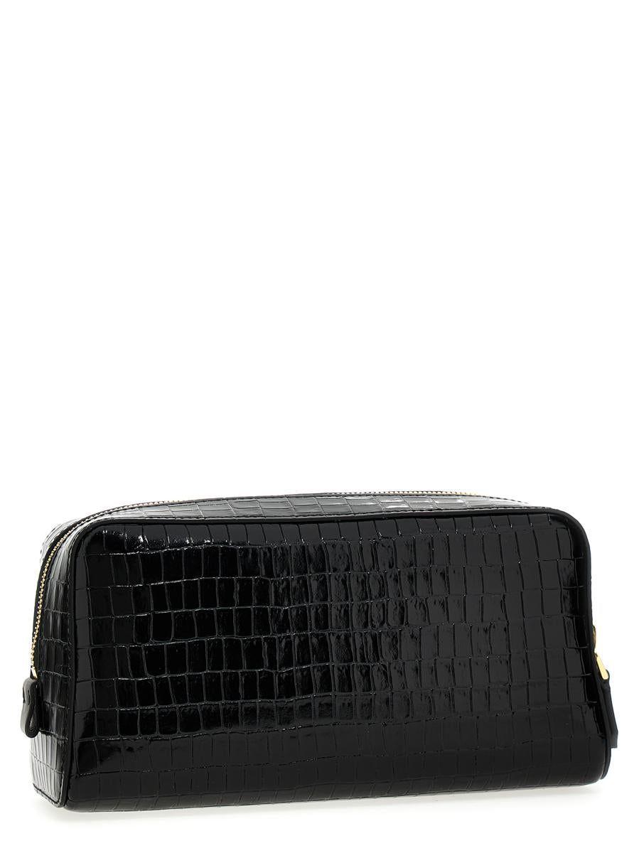 Tom Ford Logo Leather Case Beauty Black for Men | Lyst