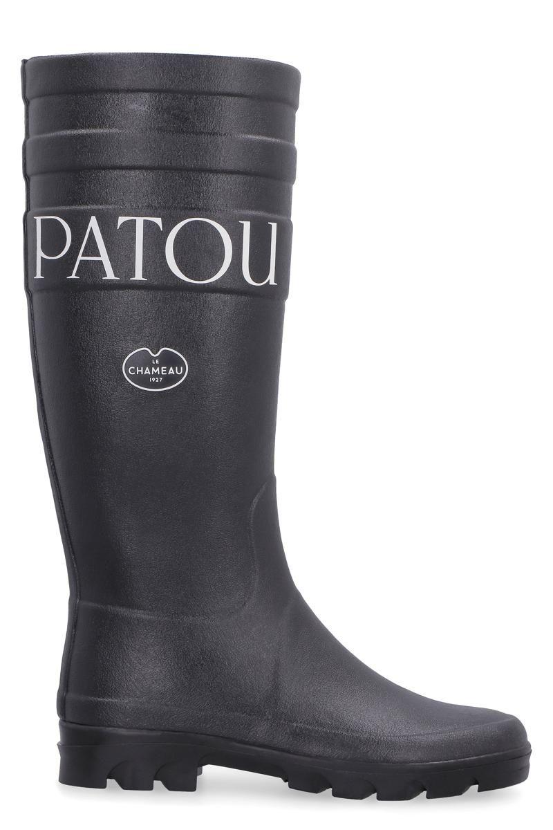 Patou X Le Chameau Rubber Boots in Black Lyst