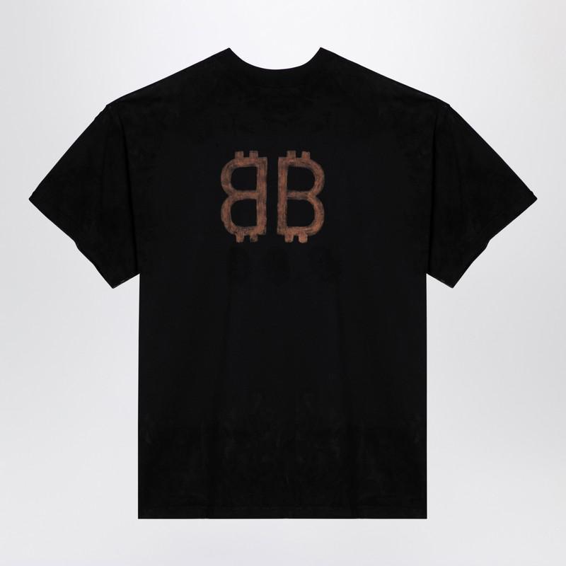送料込+BALENCIAGA+Paris Moon Double Front Tシャツ ホワイト の ウィメンズ PARIS MOON DOUBLE FRONT ロング
