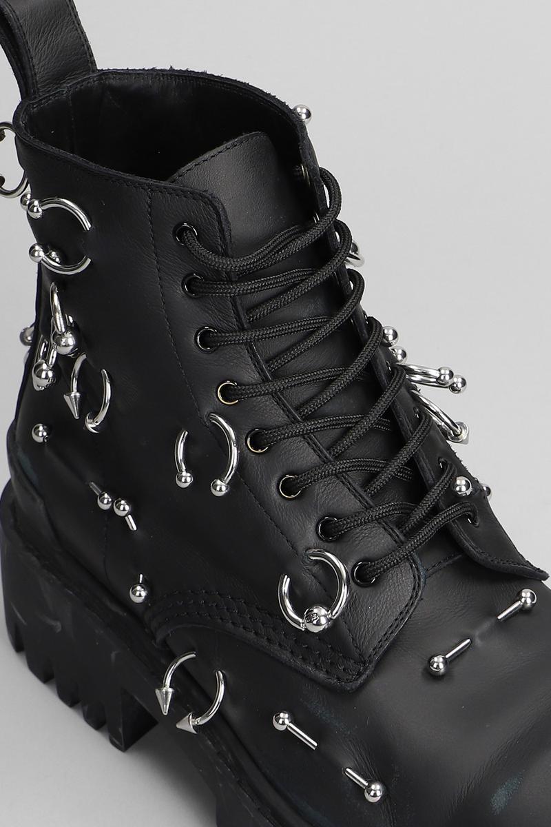 Balenciaga Strike Piercing Combat Boots in Black for Men Balenciaga Strike Piercing Combat Boots in Black for Men