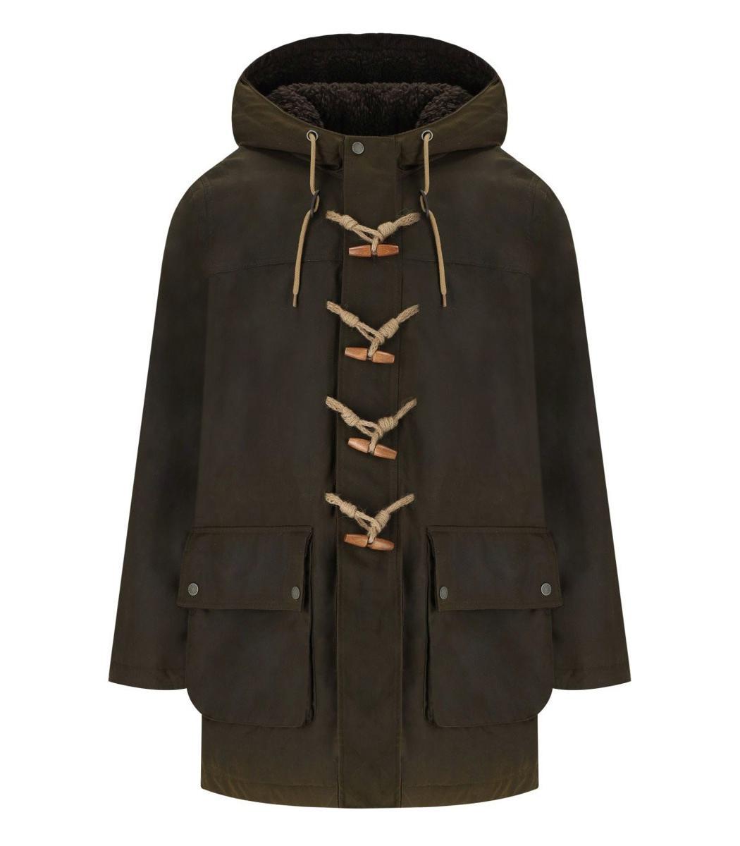 Baracuta Waxed Duffle Deep Moss Parka in Black for Men Lyst