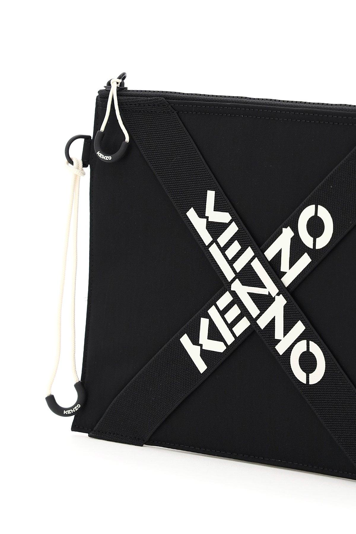 KENZO Synthetic Large Pouch Cross Logo in Black for Men - Lyst