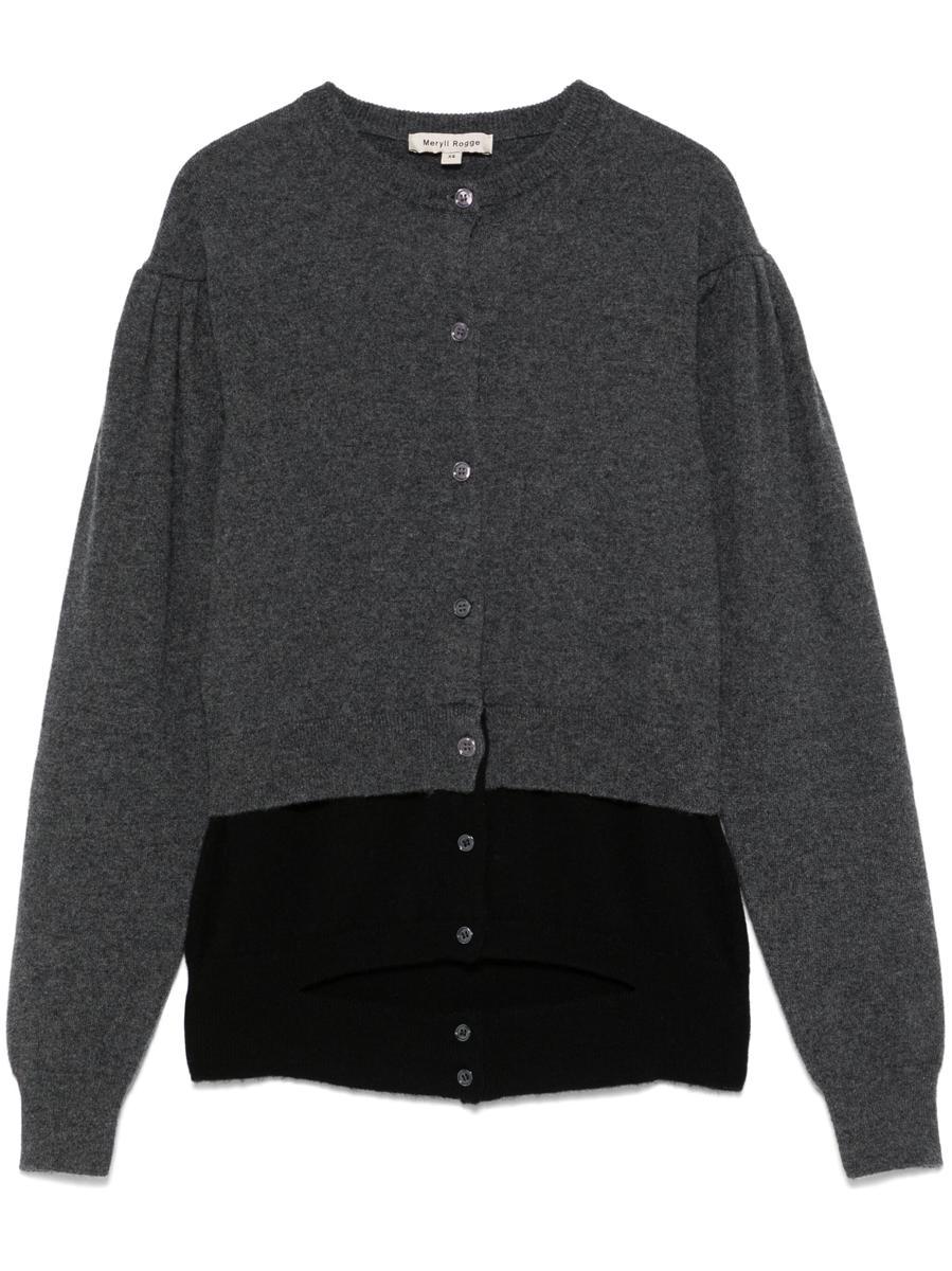 Black puff sleeve cardigan shop