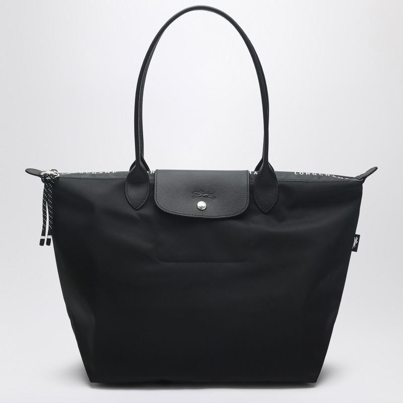 longchamp-Black-Canvas-L-Le-