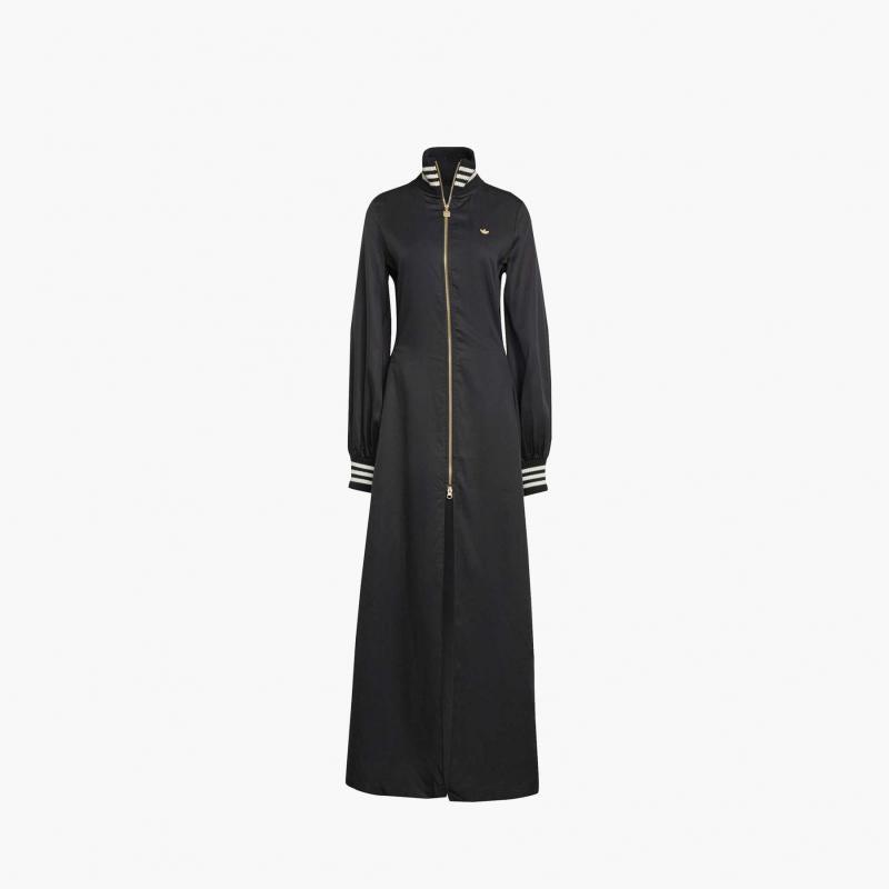 adidas SATIN DRESS BLACK （アディダス サテン ドレス-ブラック