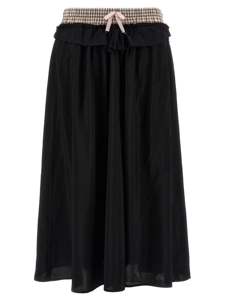 スカート MAISON MARGIELA Women Skirts SI0MA0003 Maison Margiela Women's Midi Skirt in Black Maison Margiela