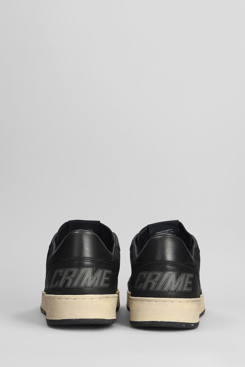 【関税&送料込】Crime London Sneakers Black Crime London Destiny men's sneaker in black leather