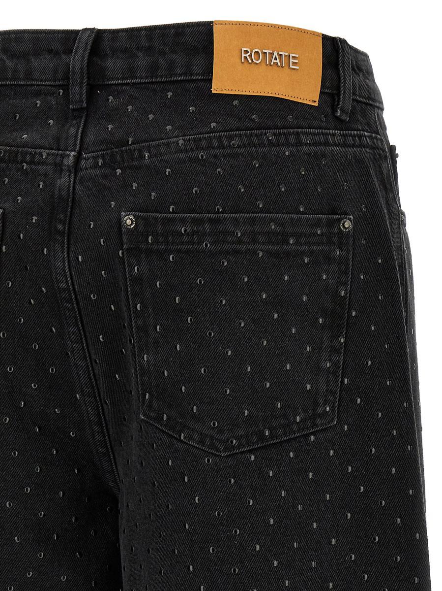 デニム・ジーパン ROTATE BIRGER CHRISTENSEN Jeans 'Twill High Rise' Black ROTATE Birger Christensen Twill High Rise Pants Black | BSTN