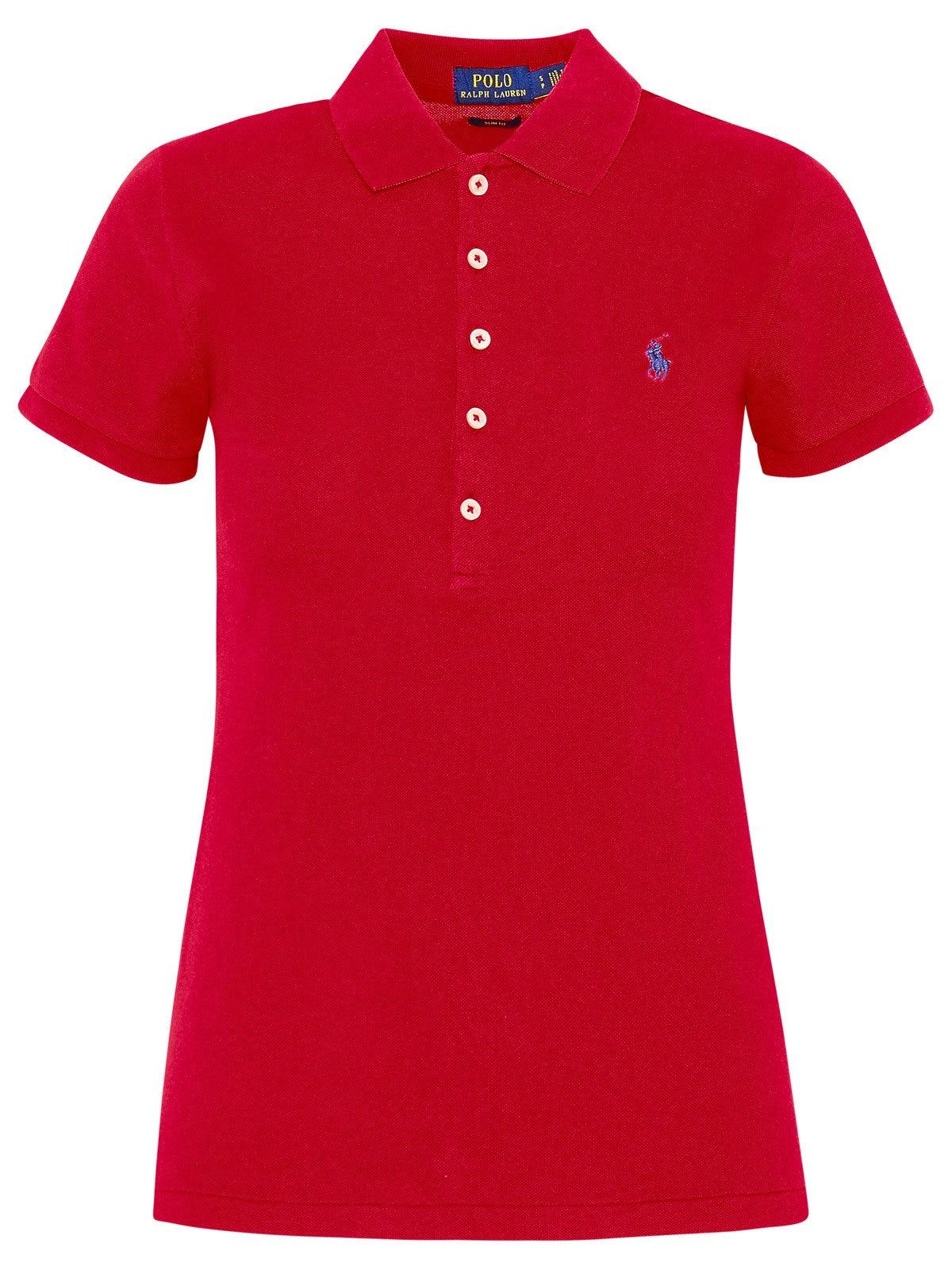 Polo Ralph Lauren Red Cotton Julie Polo Shirt | Lyst Australia