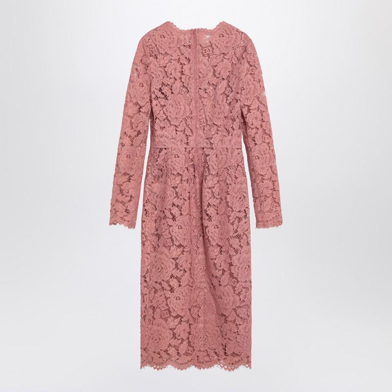 ワンピース Dolce&Gabbana Pink Lace Tube Longuette Dress Dolce&Gabbana Pink lace tube longuette dress | TheDoubleF