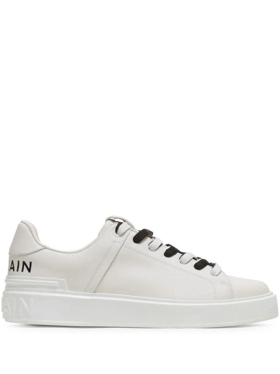 balmain sneakers black and white