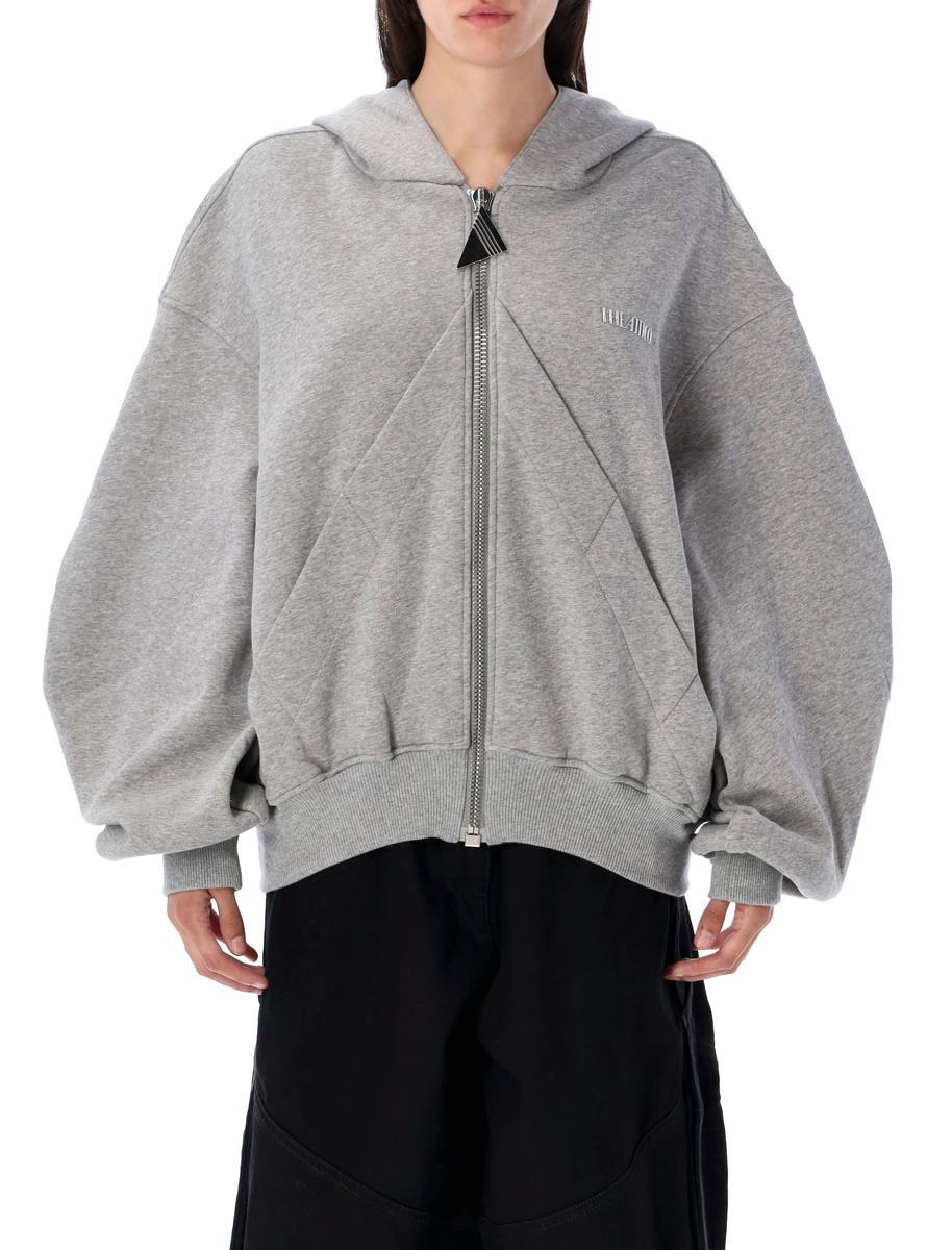 その他 THE ATTICO The Attico Sweaters Grey Gray Embroidered Sweater by The Attico on Sale