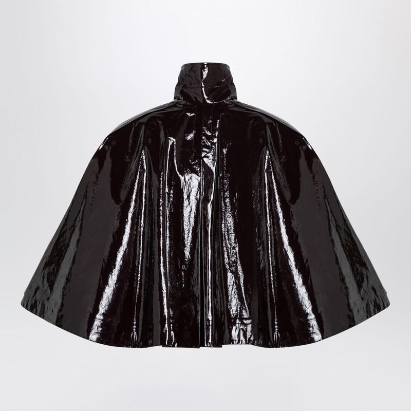ジャケット Chloe Short brown shiny cotton cape Chloé Short Cape In Lacquered Shiny Cotton in Obscure brown