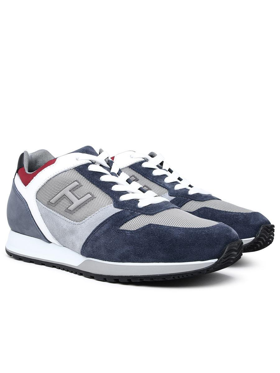 Hogan Sneaker H321 In Misto Suede Blu E Grigia in Blue for Men | Lyst