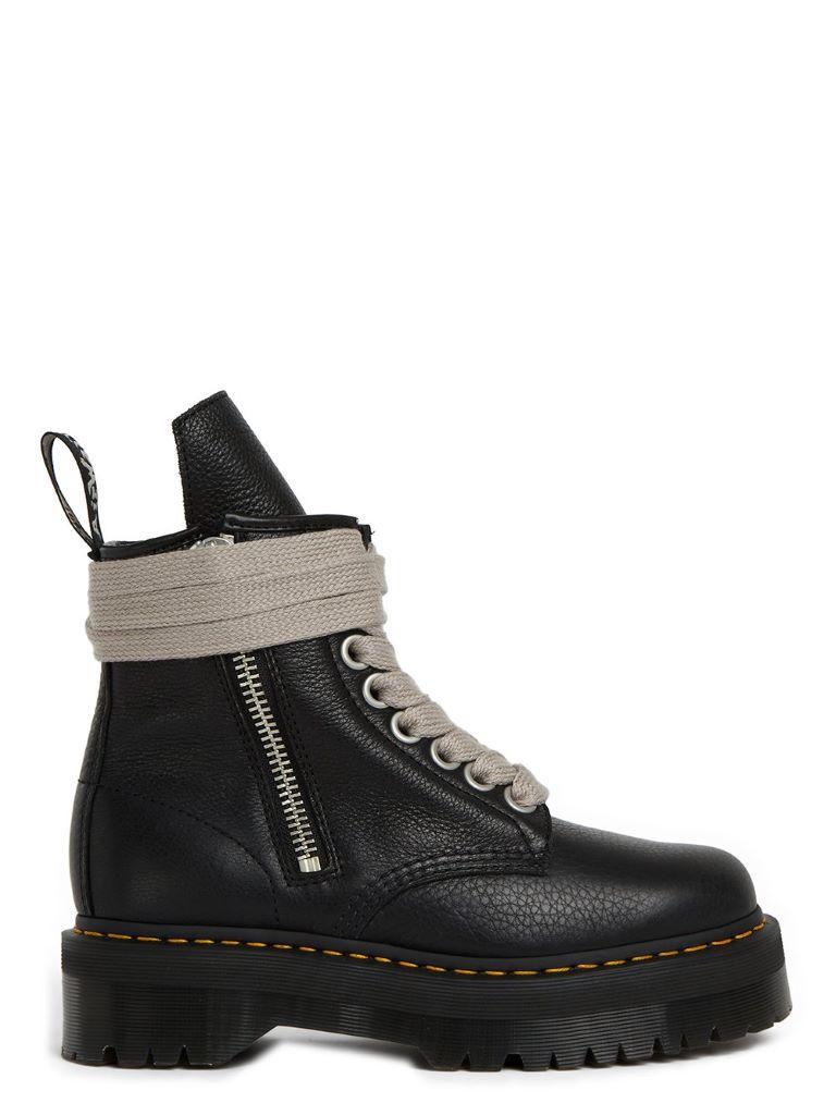 Rick Owens X Dr Martens Black Boot In Matte Grainy Cow Leather Lyst