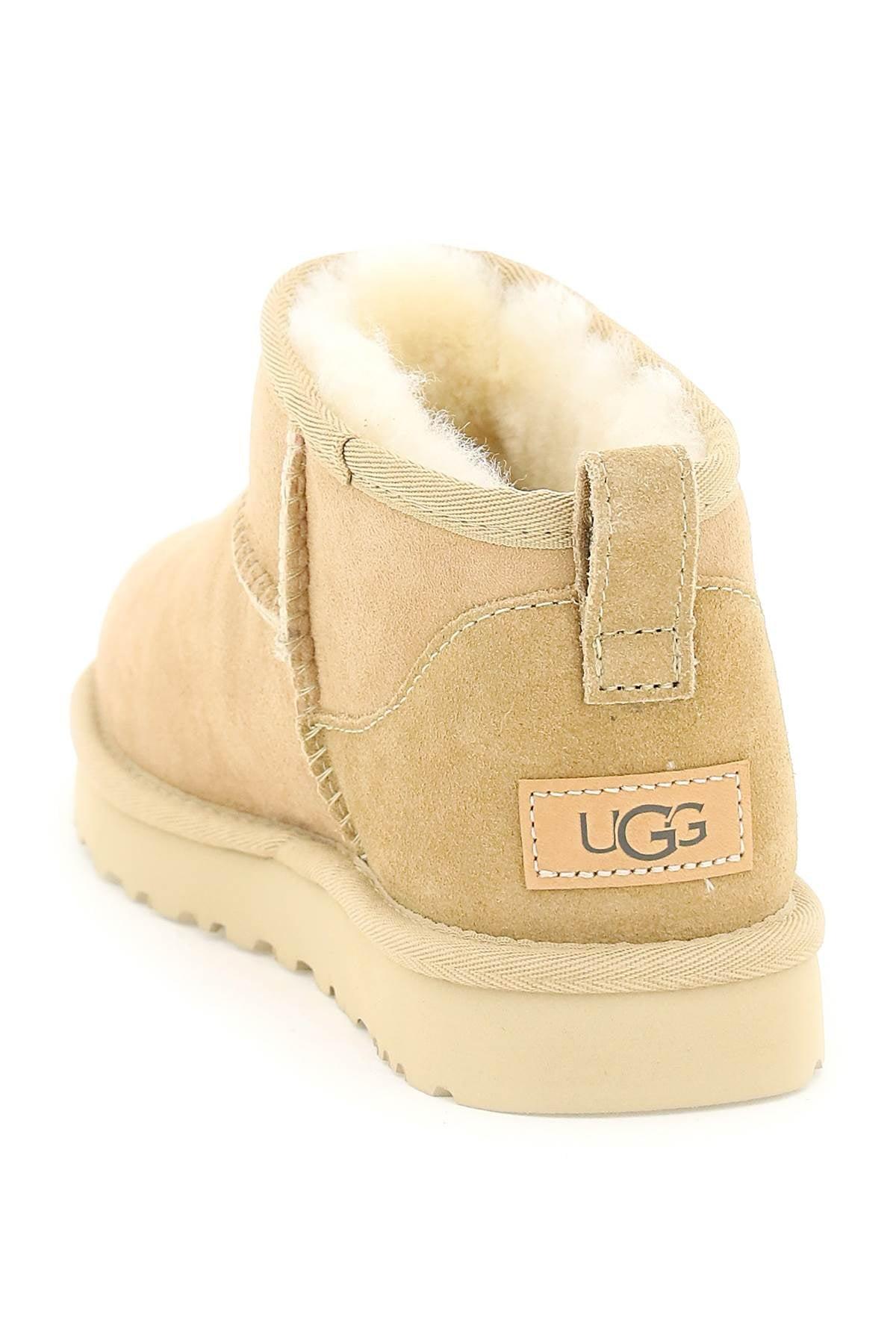 UGG Suede Classic Ultra Mini Boots in Beige (Natural) | Lyst