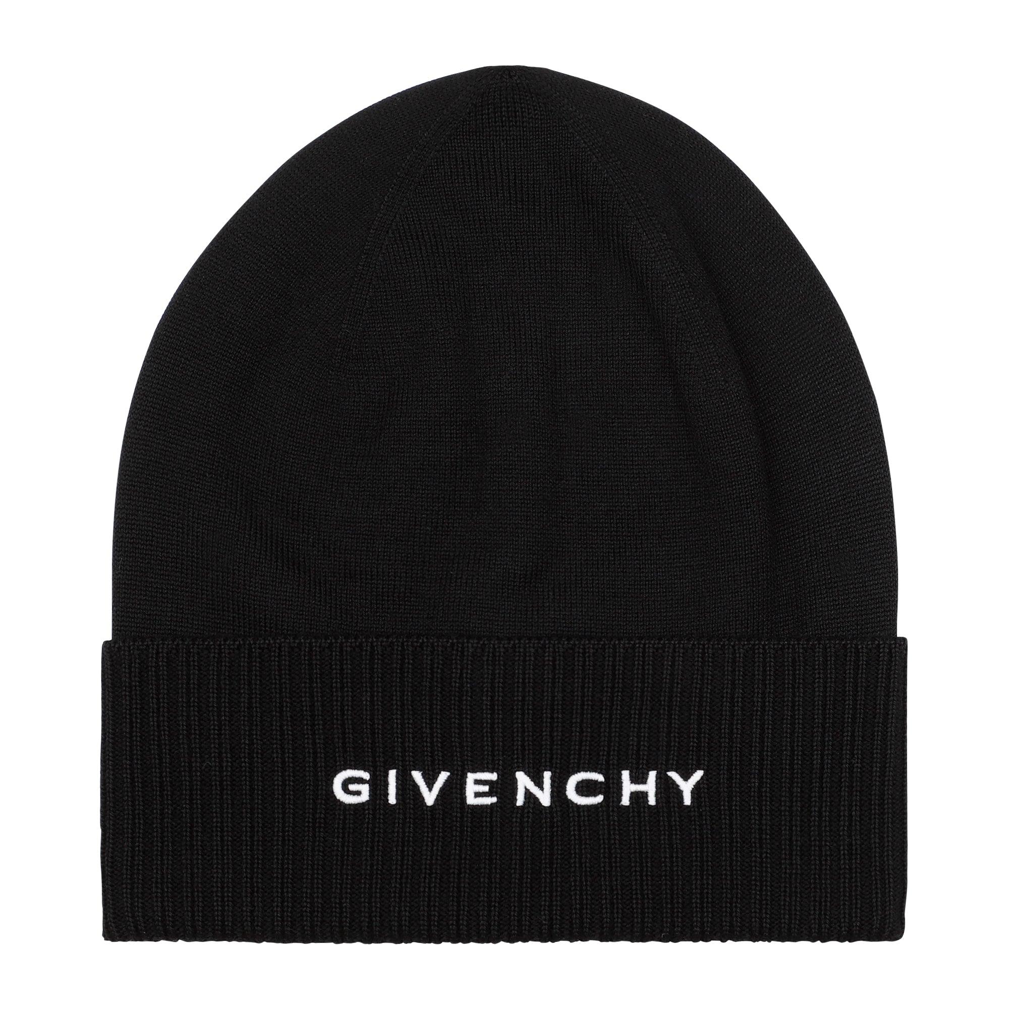 Givenchy Wool Beanie Hat in Black | Lyst