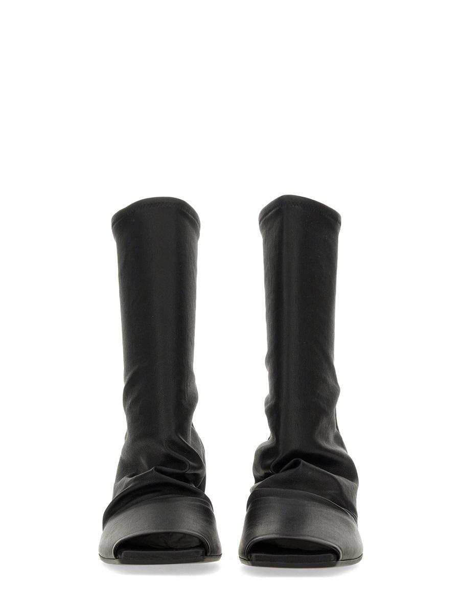 Rick Owens Square-Toe Leather Ankle Boots in Black Lyst