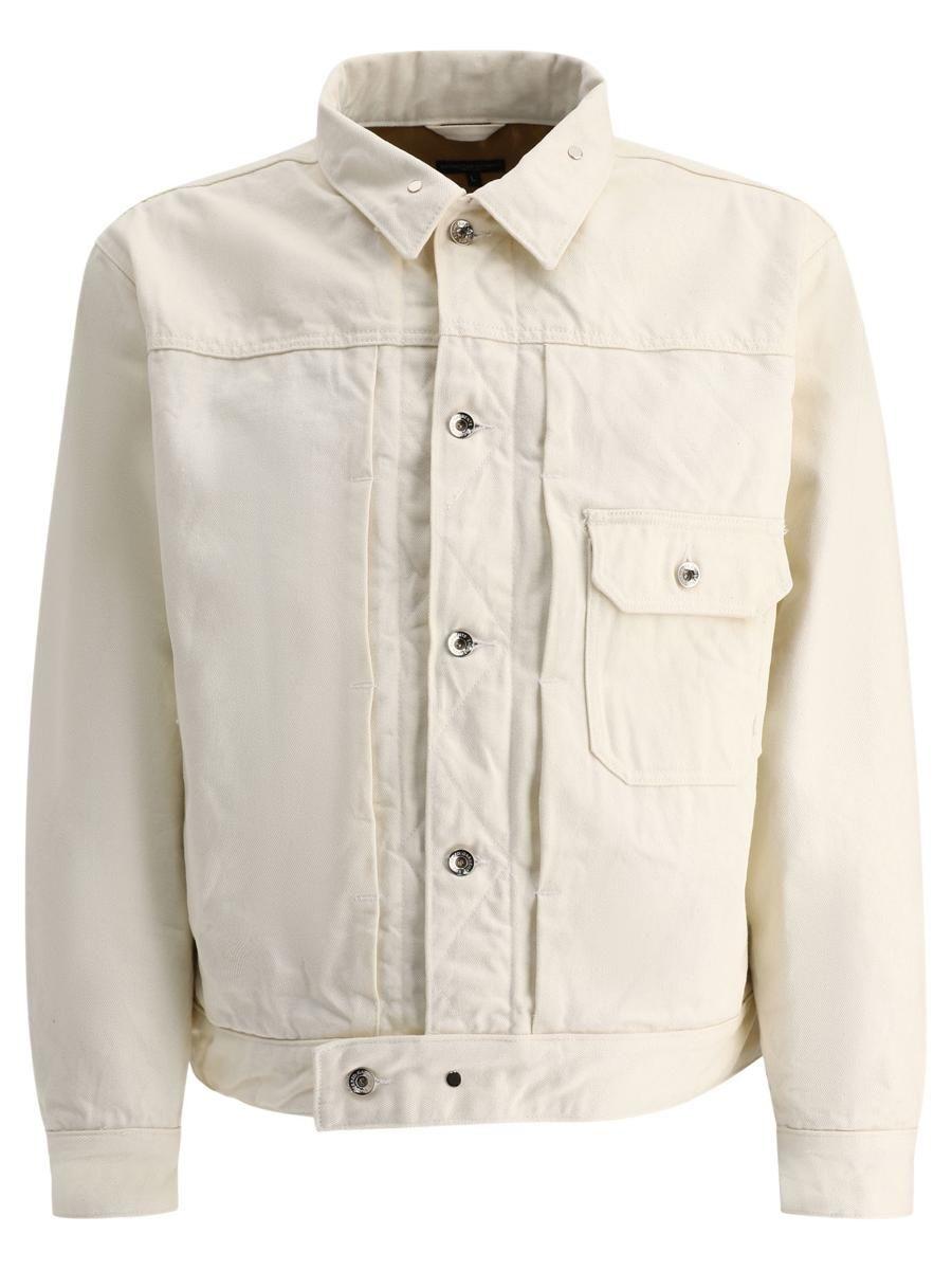 Engineered Garments Trucker Denim Jacket in Natural for Men | Lyst