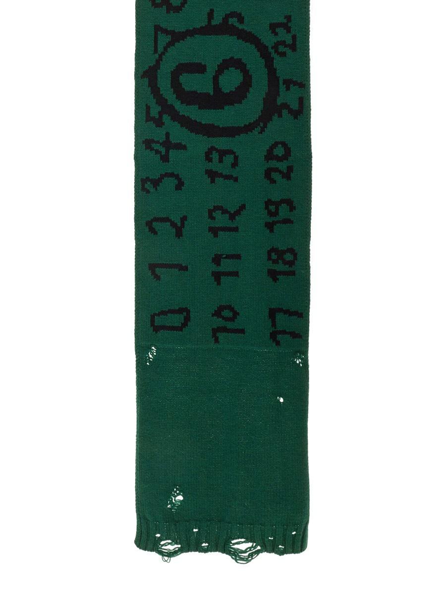 MM6 by Maison Martin Margiela Virgin Wool Scarf in Green