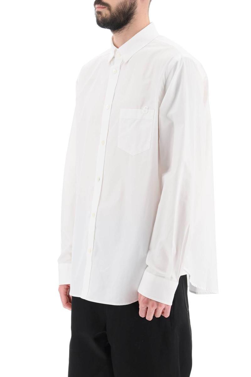 Sacai Thomas Mason Cotton Poplin Shirt in White for Men | Lyst