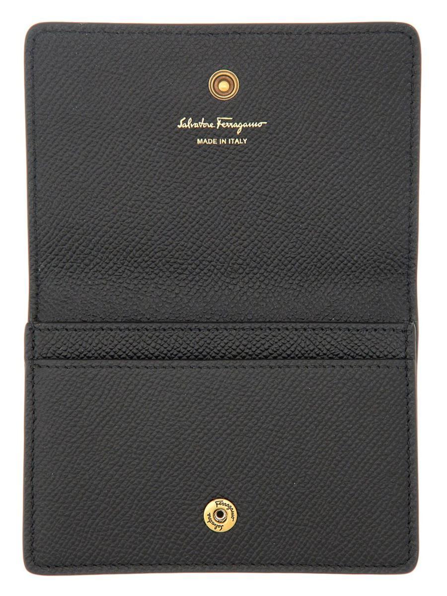 Ferragamo Gancini Credit Card Holder in Black Lyst Canada