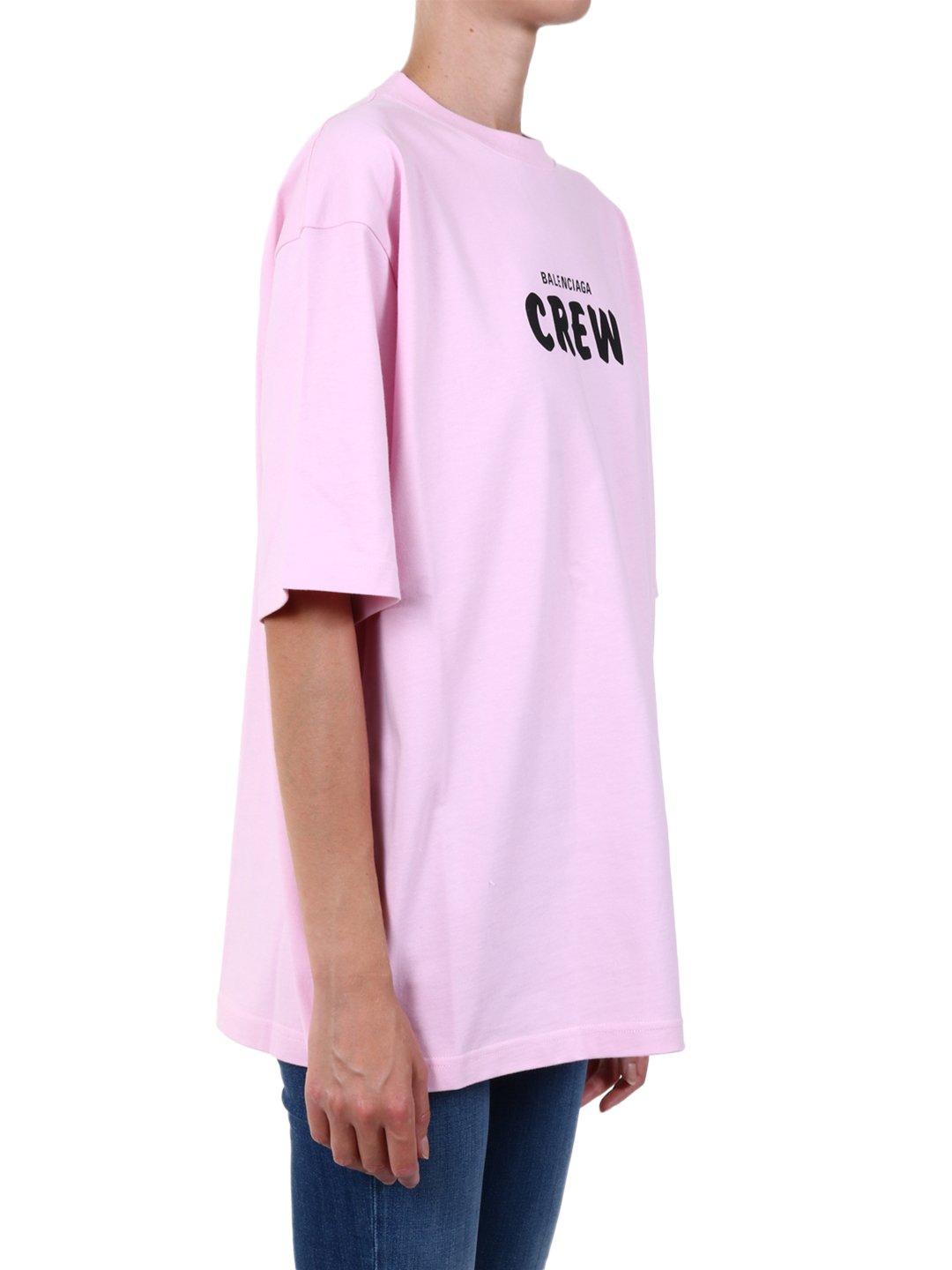 Balenciaga Crew print Tshirt pink  MODES