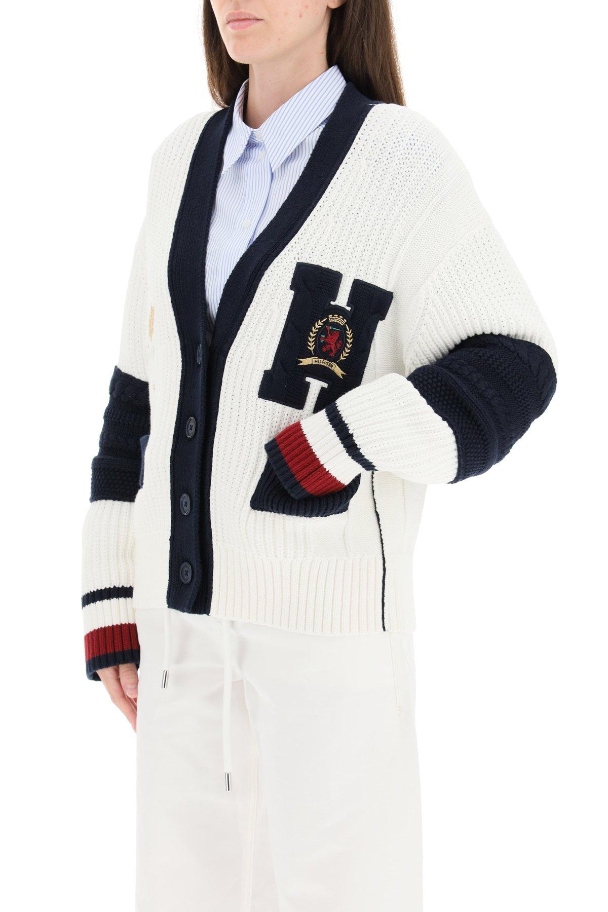 Tommy hilfiger letterman best sale sweater