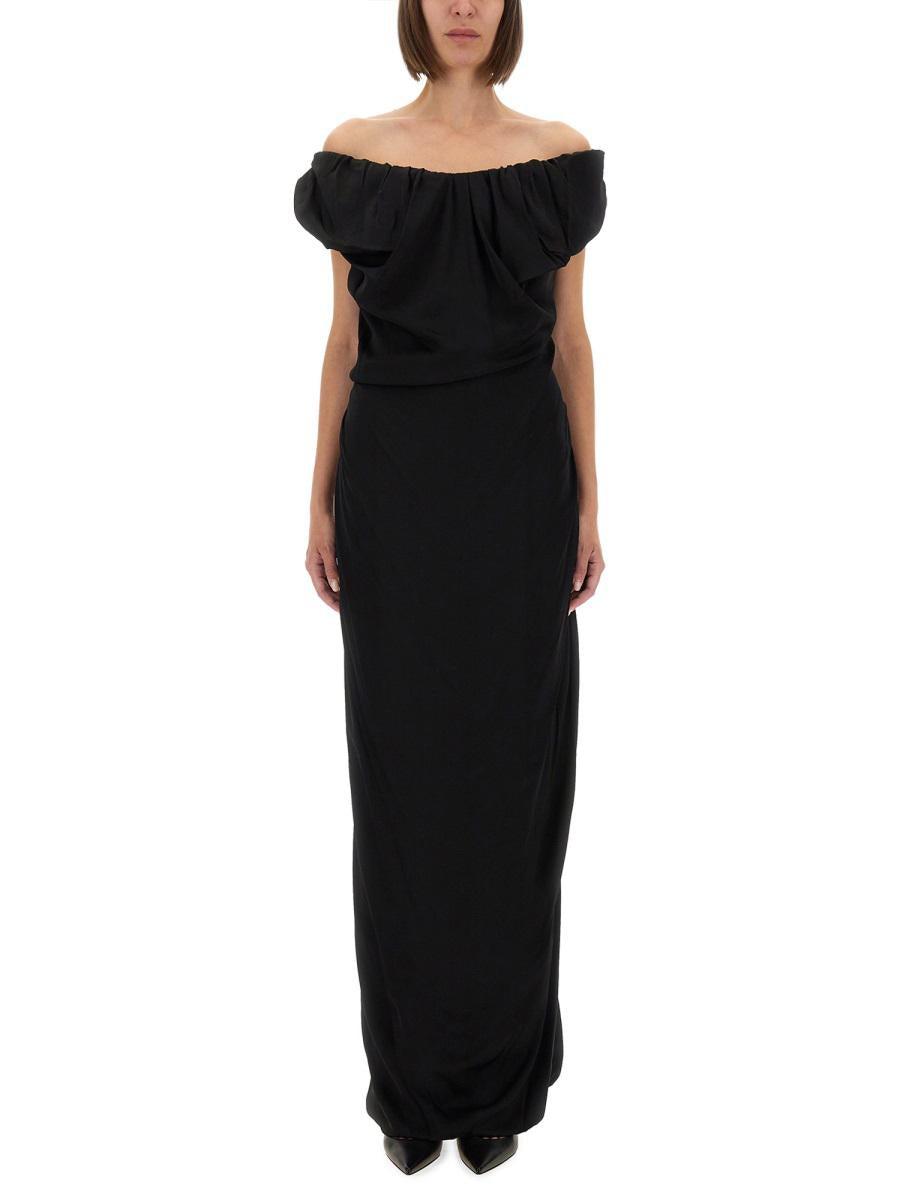 ワンピースその他 Vivienne Westwood Long black Andreas dress Off-shoulder bustier crêpe minidress in black - Vivienne