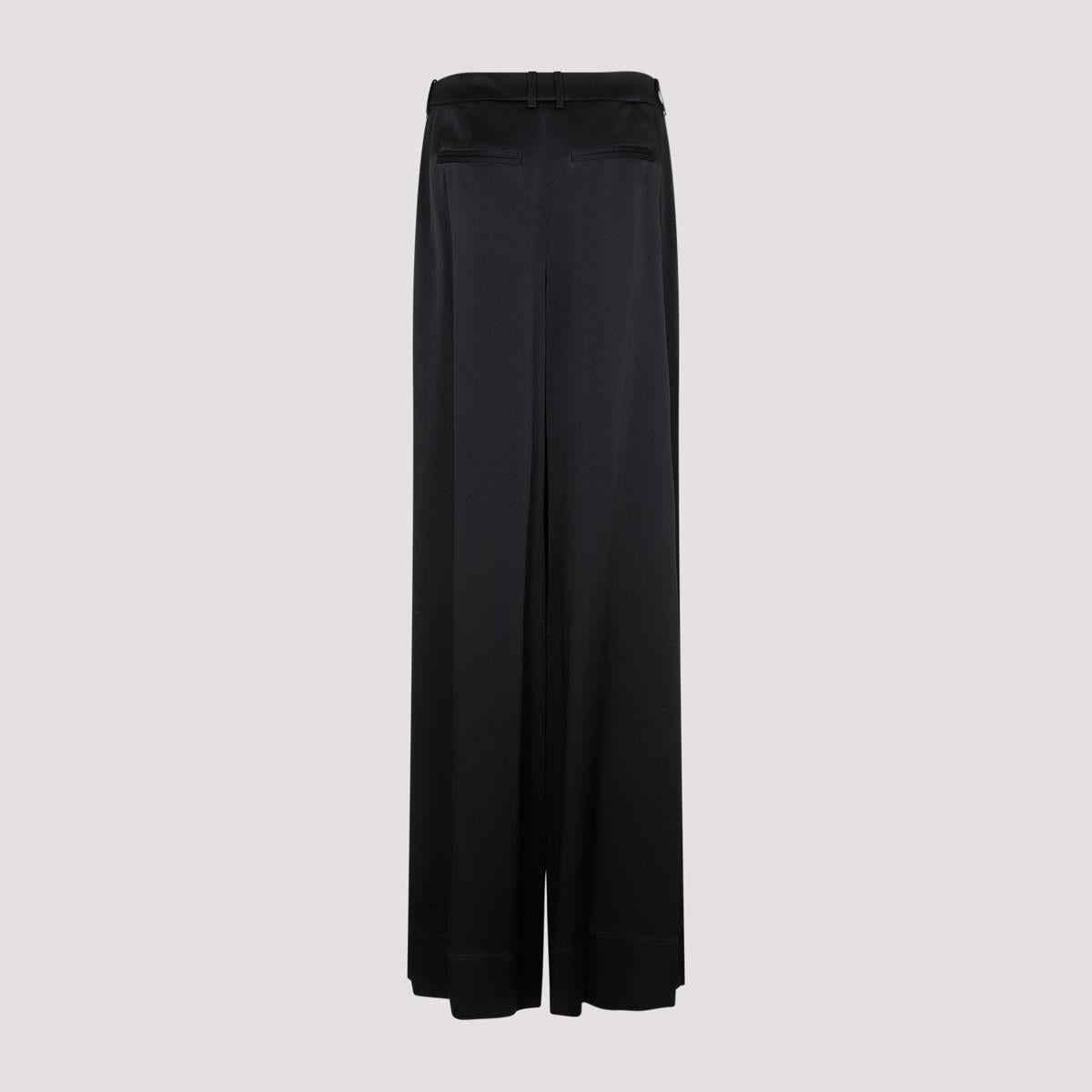 Saint Laurent Women's Slim-Cut Velvet-Effect Trousers