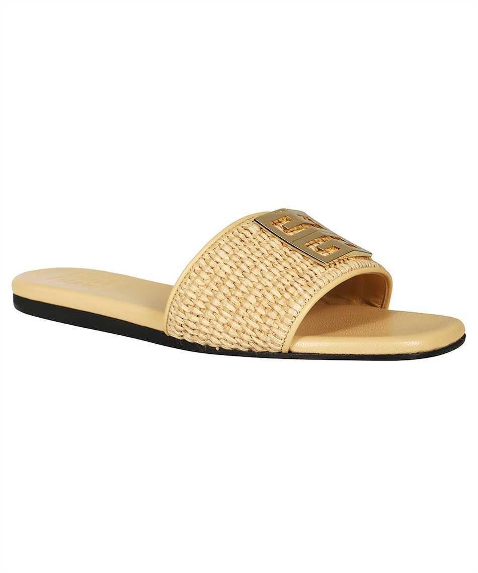 Givenchy 4g Raffia Slides With Logo in White | Lyst