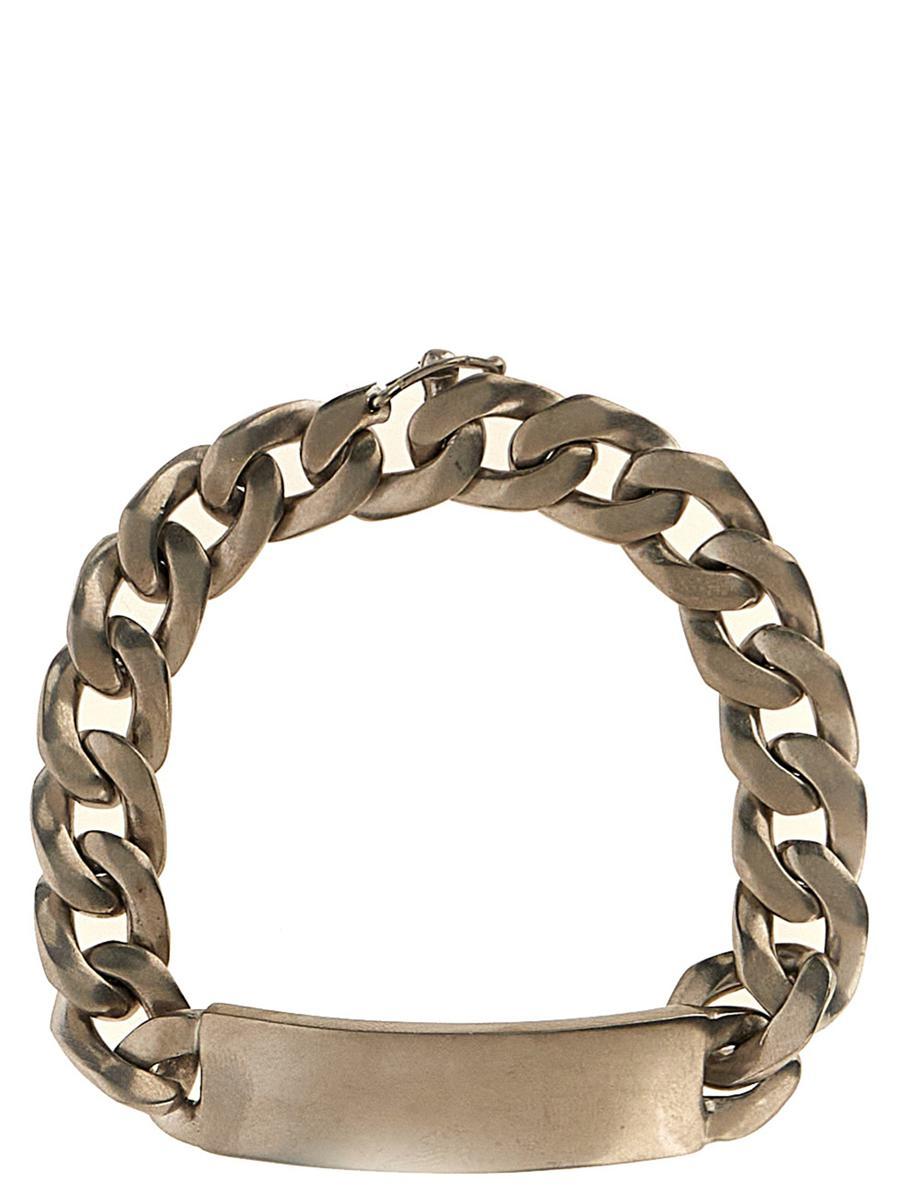 ブレスレット MAISON MARGIELA GOLD 925 SILVER BRACELET Maison Margiela Logo Engraved Gold-Tone Plated 925 Silver