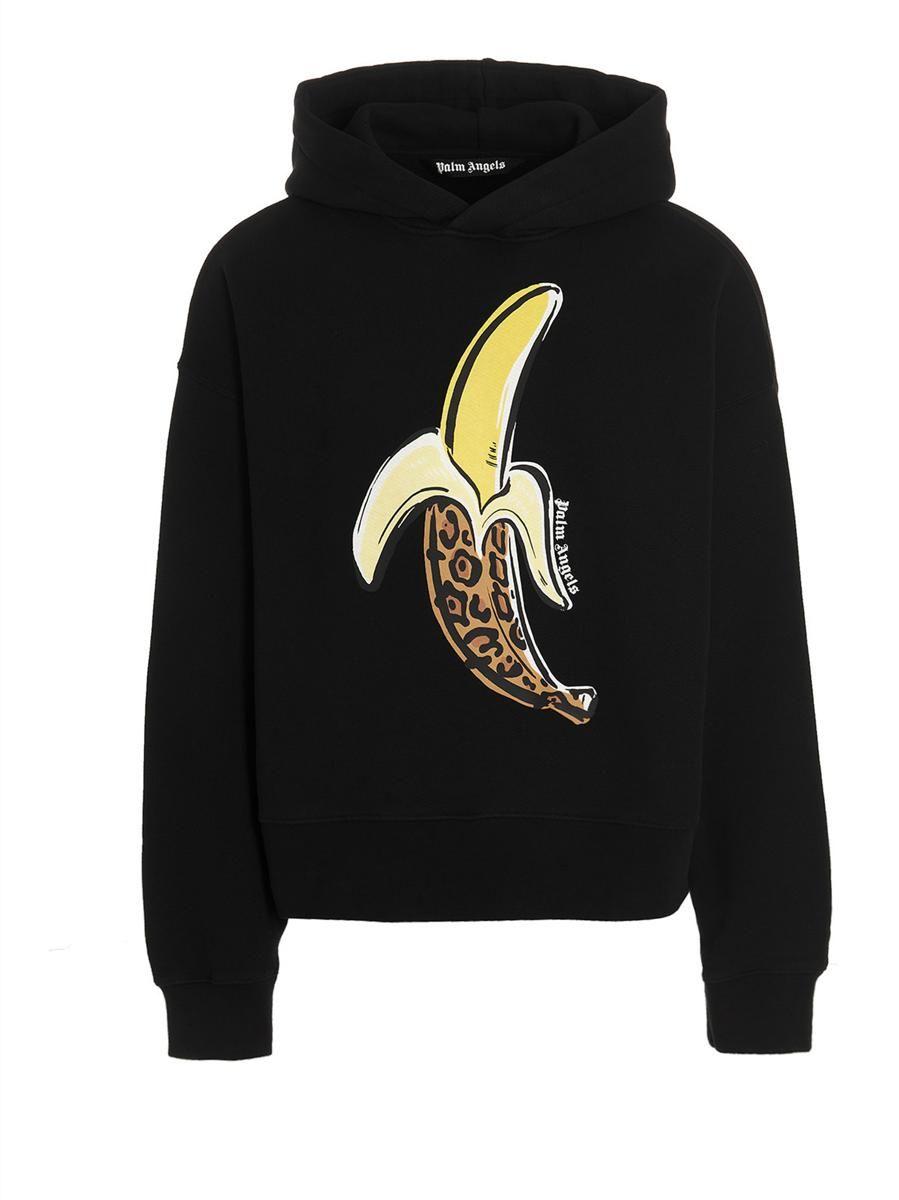 22AW PALM ANGELS BANANA HOODY BLACK | www.jarussi.com.br