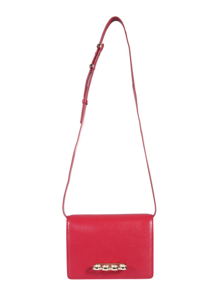 Alexander McQueen Leather Bag The Four Ring in Red - Save 14% | Lyst