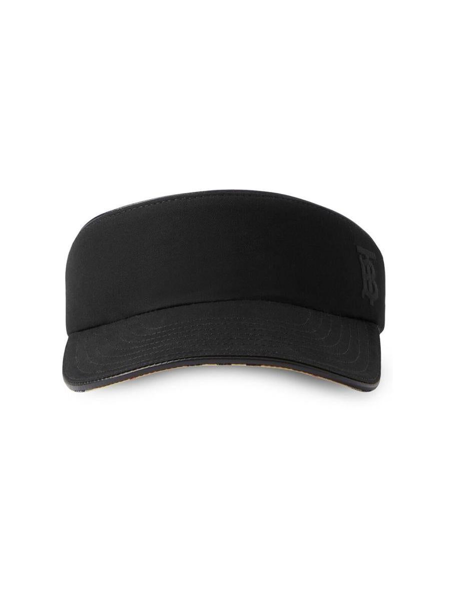 Burberry Tb Check Logo Visor Cap in Black for Men Lyst