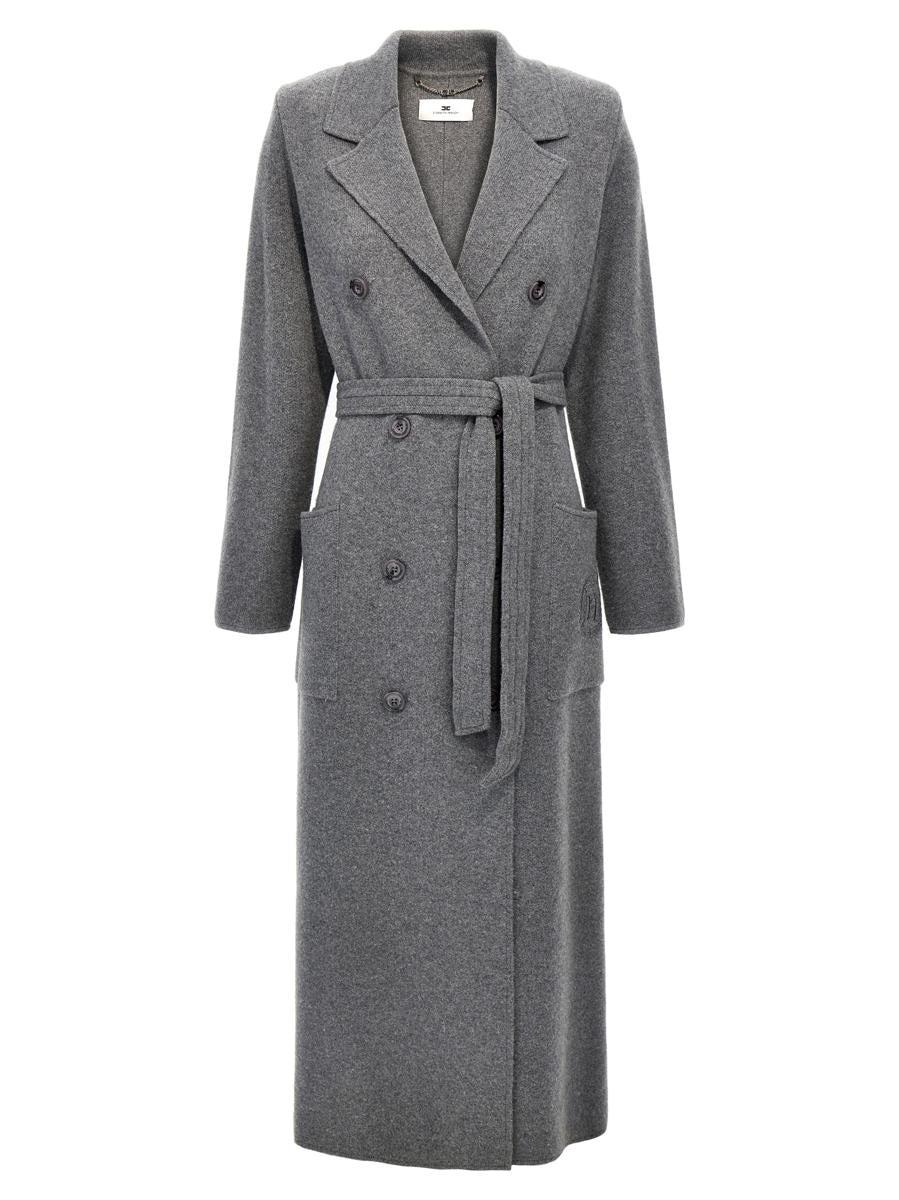 ||SALE|| Elisabetta Franchi >> カポットオーバーコート elisabetta-franchi-black-